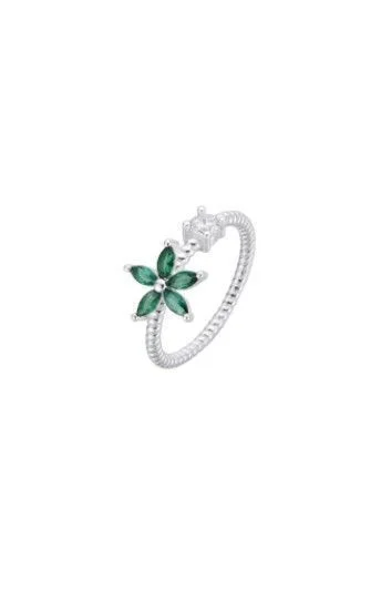 Anillo de Flor con Cubic