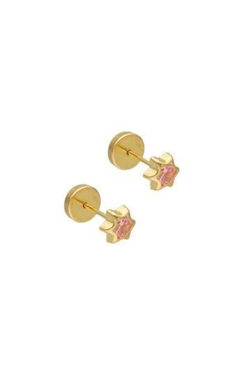 Abridor Oro 18 Kt. c/Tic Laminado Estrella con Cubic