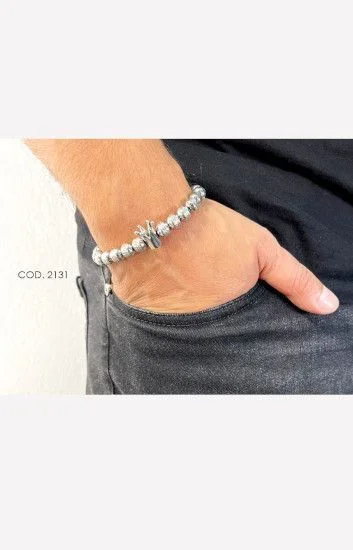 Pulsera Cuero y Acero PUA-2131