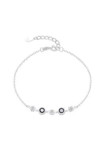 Pulsera de Cadena Forzet con Dijes de Puntos de Luz Negro