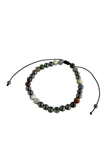 Pulsera Piedras Naturales Ematite, Ojo de Tigre, Ojo de Halcon y Ojo d