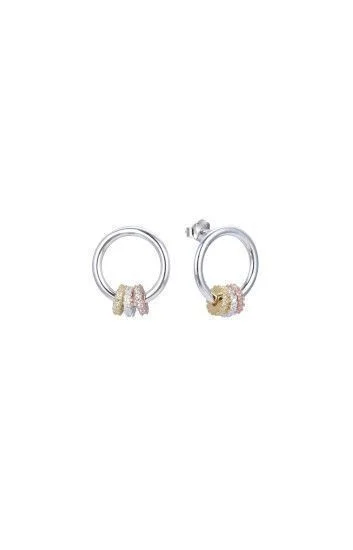 Aro con 3 Aros Rosado, Dorado y Plateado