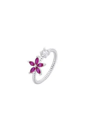 Anillo de Flor con Cubic