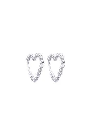 Aros Huggies de Corazon con Bolitas