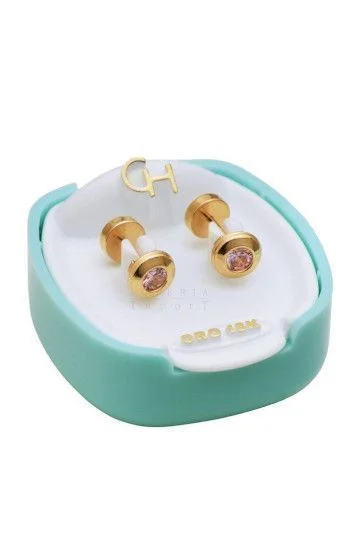 Abridor Oro 18 Kt. Cono con Cubic