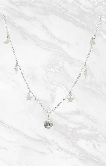 Collar con Piedra, Luna, Estrella y Rayo