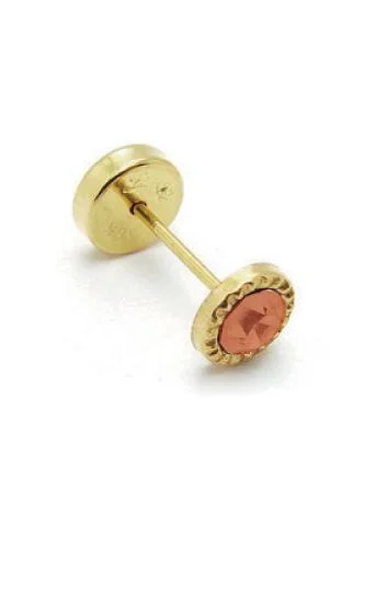 Abridor Oro 18 Kt. Piedra Pegada Roja
