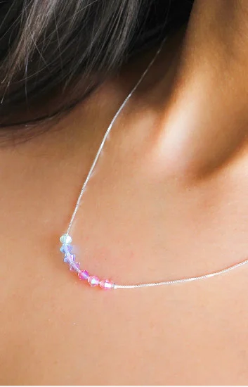 Collar con Cadena Veneziana y Crystales 3mm Multicolor