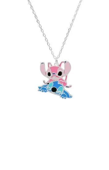 Gargantilla de Stitch y Angel Esmaltado
