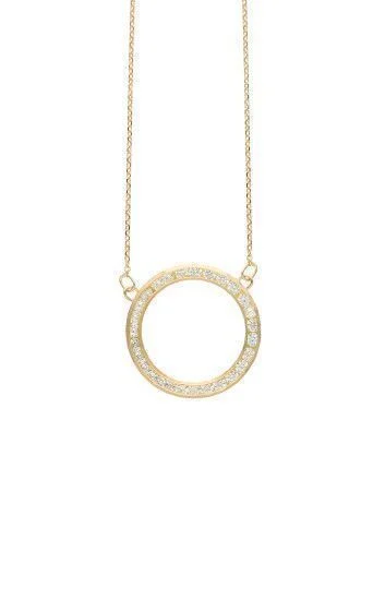 Collar con Arandela con Piedras Engarzadas