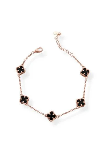 Pulsera de Cadena Forzet con Flores VD 7mm
