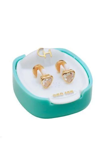Abridor Oro 18 Kt. Corazon con Virola