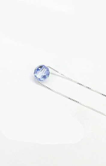 Collar con Cadena Veneziana y Dije Ball 8mm Light Shapphire