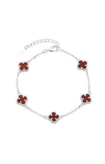 Pulsera de Cadena Forzet con Flores VD 7mm
