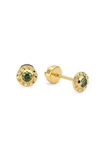 Abridor Oro 18 Kt. c/Tic Laminado Strass Grande