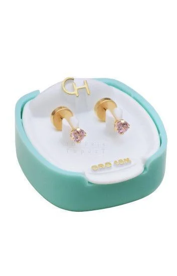 Abridor Oro 18 Kt. Grifa con Cubic 3mm