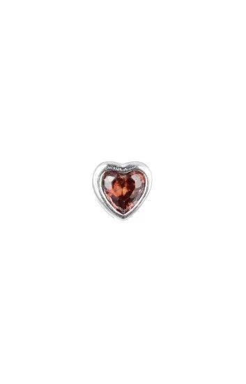 Dije Pasante de Circon con Diseño de Corazon 5mm