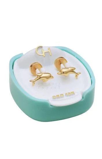 Abridor Oro 18 Kt. Delfin con Cuerpo