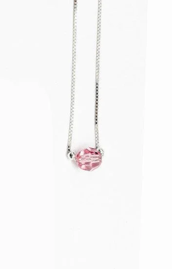 Collar con Cadena Veneziana y Dije Ball 6mm Light Rose