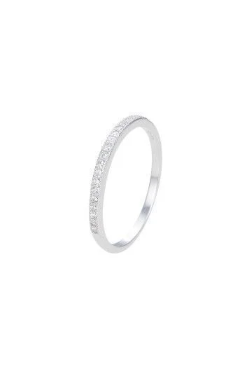 Anillo Medio Sin Fin Plateado