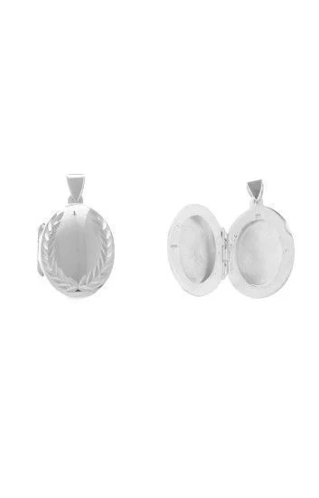 Dije Colgante de Relicario Diamantado en Forma Ovalada 20mm