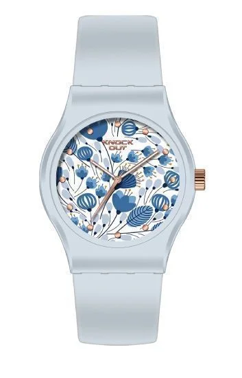 Reloj Knock Out Analogos Caucho Dama 8442.588