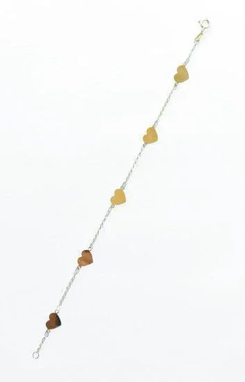 Pulseras Corazones eslabonados