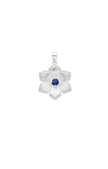 Dije Colgante de Flor con Cubic