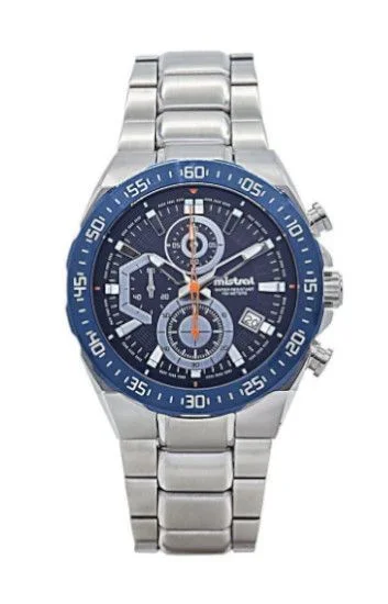 Reloj Mistral Cronografo Acero-Caucho-Cuero CHI-2054-2A