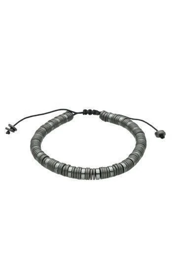 Pulsera Donas Planas Ematite Opacas de 1mm x 5mm y Brillosas de 2mm x
