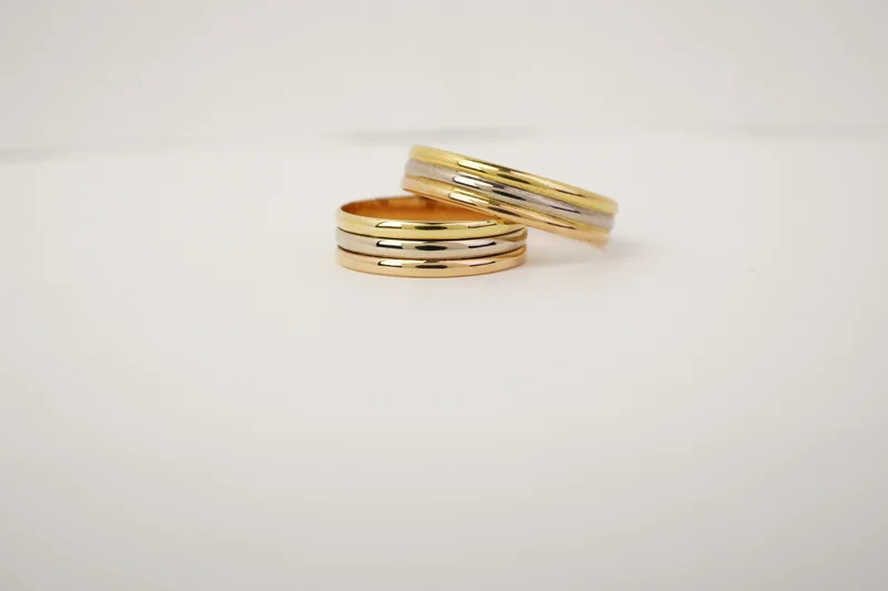 Alianzas de oro 18 kt modelo 3 col 1/2 caña
