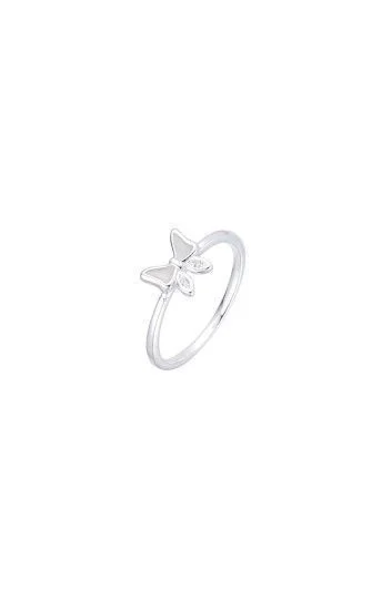 Anillo de Mariposa con Nacar y Circones