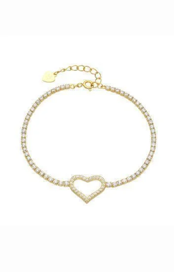 Pulsera Tenis con Dije de Corazon
