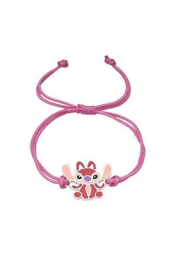 Pulsera Ajustable de Cord n Tejido con Dije de Stitch