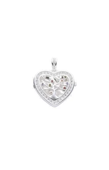 Dije Colgante de Relicario Corazon con Arbol de la Vida