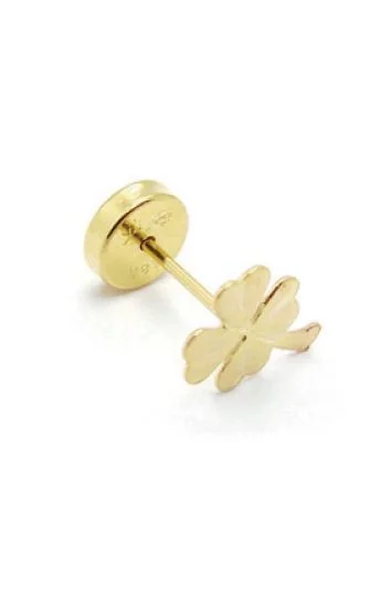 Abridor Oro 18 Kt. c/Tic Laminado Trebol