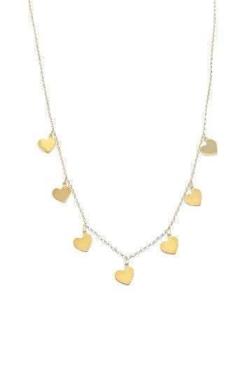 Collar Corazones Colgantes