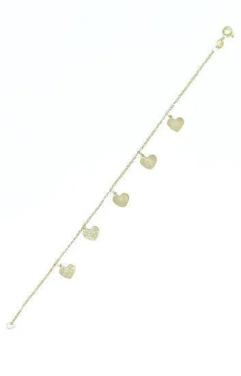 Pulsera Corazones Colgantes