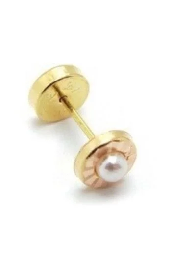Abridor Oro 18 Kt. Facetado con Perla