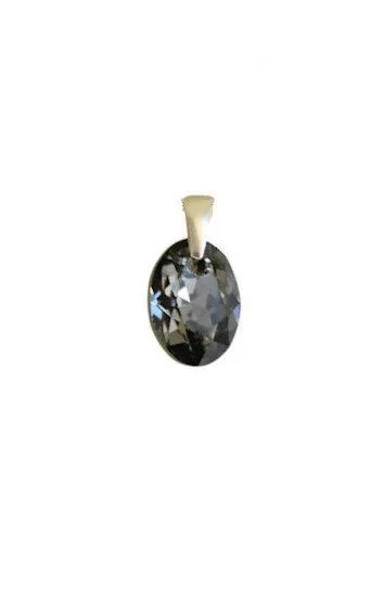 Dije de Crystal Eliptic Cut 11mm