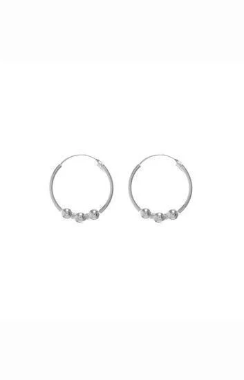 Aro Argollas con Bolitas Lisas de 1.5 x 18mm