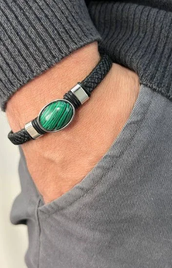 Pulsera Cuero y Acero PUA-2300