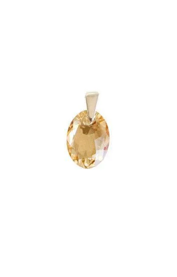 Dije de Crystal Eliptic Cut 11mm