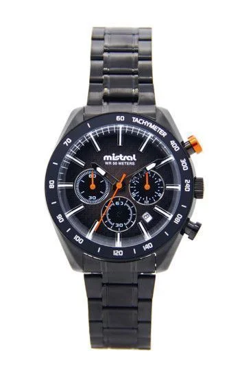 Reloj Mistral Cronografo Acero-Caucho-Cuero CHI-2231B-01