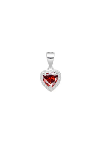 Dije de Cubic Corazon 8mm Engarzado con Circones
