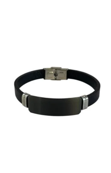 Pulsera Cuero y Acero PUA-2312