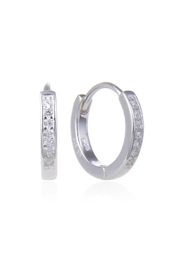 Aros Argollas Huggies 14mm Plateados