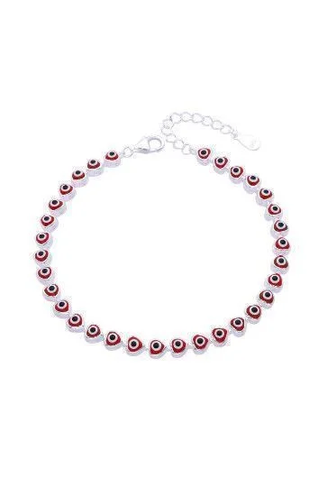 Pulsera de Ojos Turco en Forma de Corazones
