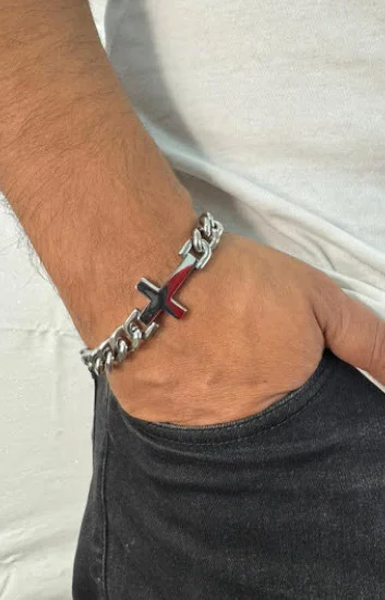 Pulsera Cuero y Acero PUA-2438