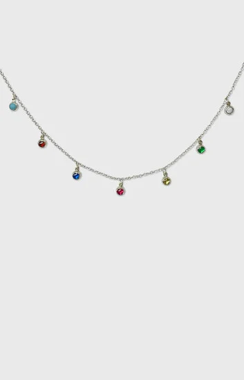 Collar con Piedras de Colores